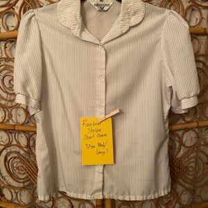 Rainbow Stripe Short Sleeve Blouse